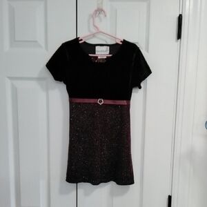 Justice Maroon Sparkle Dress